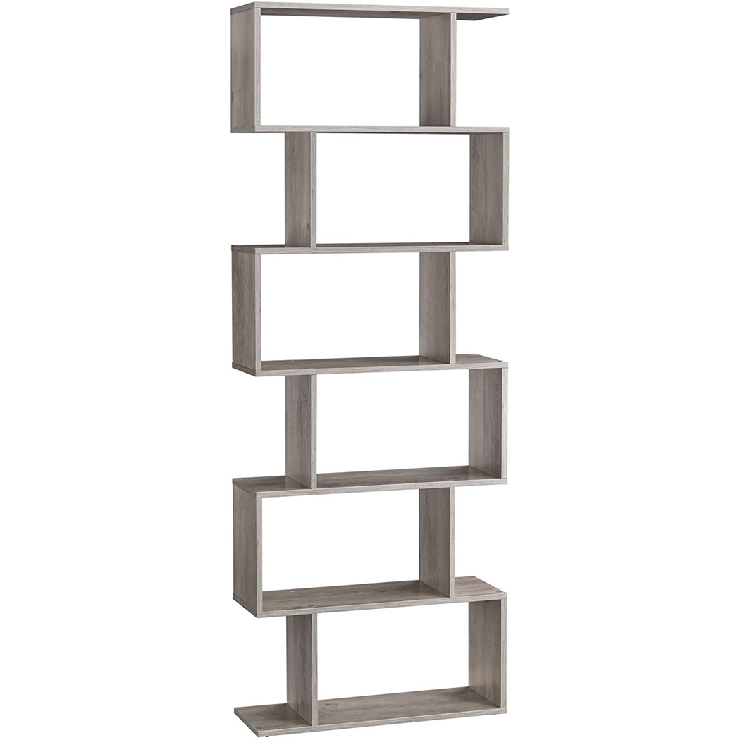 Reol KISTA, 70x24x190 cm, Moderne Design, I Træ, Grå Farve