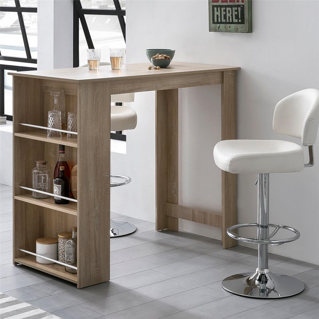 Kontorbord YOLI, 120x60x107,5 cm, Med Hylder, I Træ, Bøg Farve