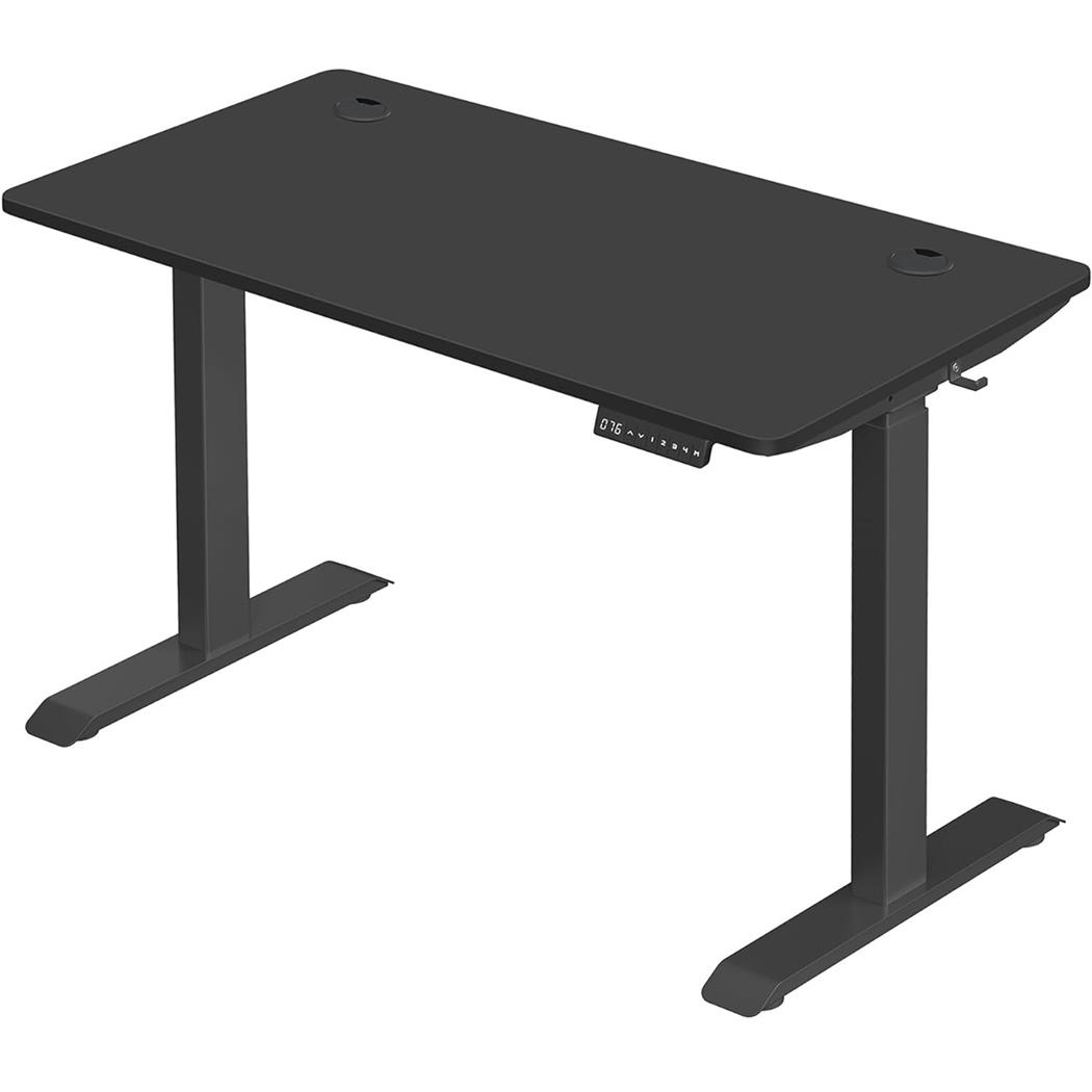 Computerbord MAKALU, Elektrisk Højdejusterbart, 140x60x71-117 cm, Sort Farve