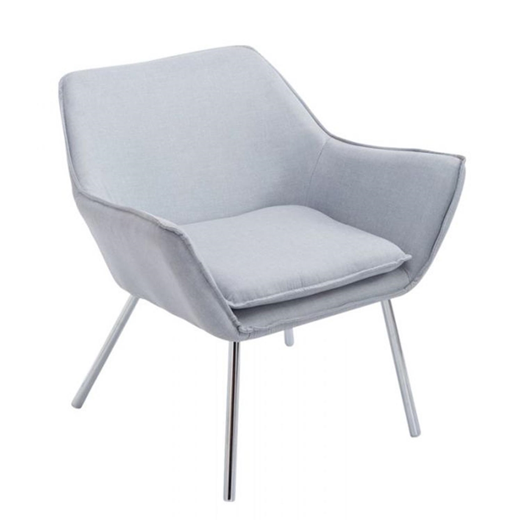 Konferencestol ALICE, Unikt og Eksklusivt Design, i Lysegrå Stof