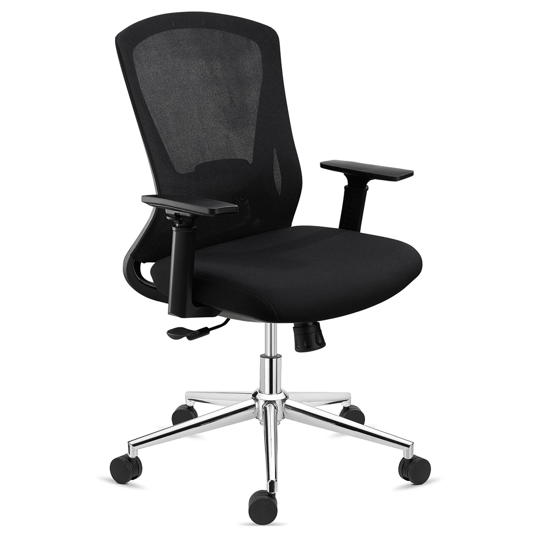 Ergonomisk stol RIVER, Komfortabel og Designer, Intensiv Brug i 8 timer, I Sort Net